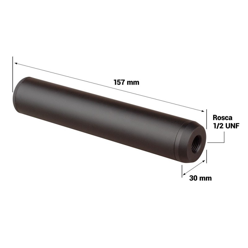 XM25-21 Silencieux universel filetage 1/2 UNF