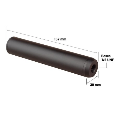 XM25-21 Silencieux universel filetage 1/2 UNF